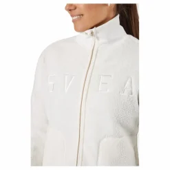 Svea Long Pile Zip Sweat Off White Vit Sale