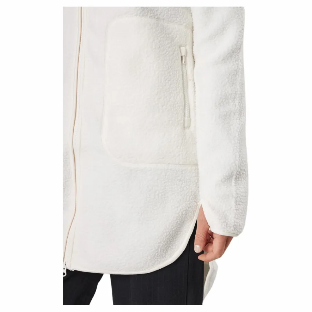 Svea Long Pile Zip Sweat Off White Vit Sale