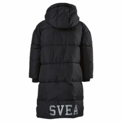 Svea Long Puffer Coat Junior Black Svart Hot