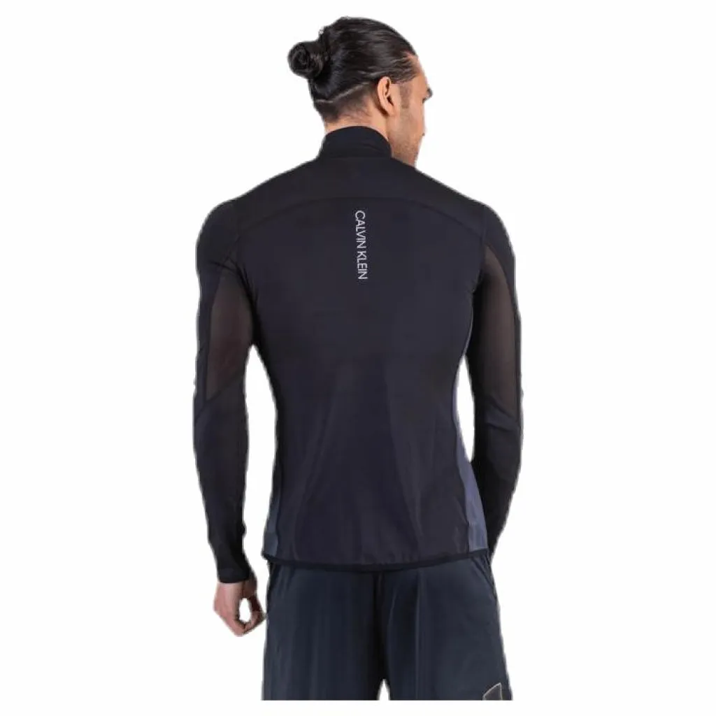 Long Sleeve 1/2 Zip Top Black*Calvin Klein Online