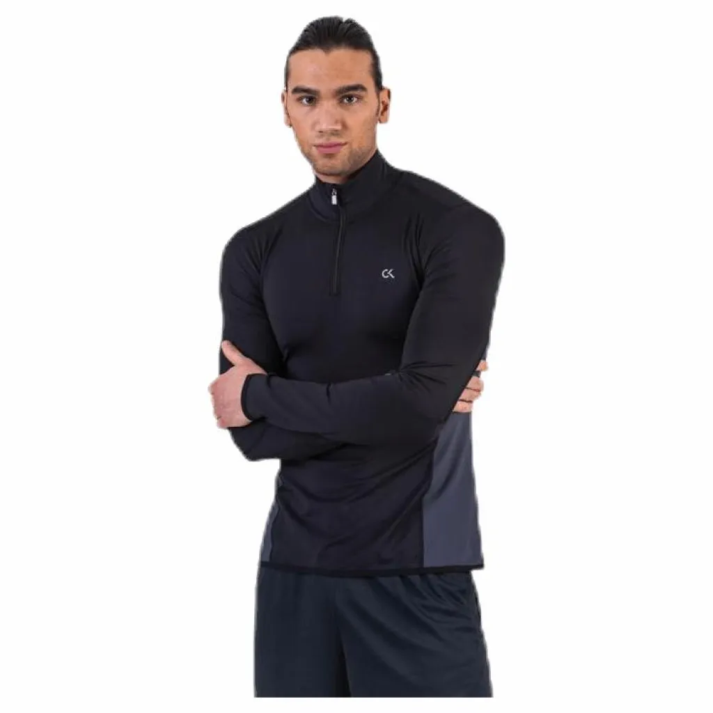 Long Sleeve 1/2 Zip Top Black*Calvin Klein Online