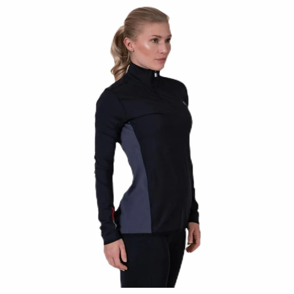 Long Sleeve 1/2 Zip Top Black*Calvin Klein Online
