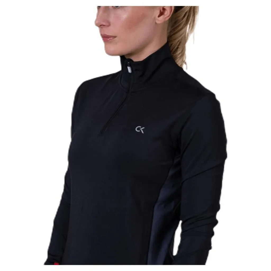 Long Sleeve 1/2 Zip Top Black*Calvin Klein Online