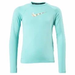Nike Swim Long Sleeve Hydroguard Junior Green Turkos New