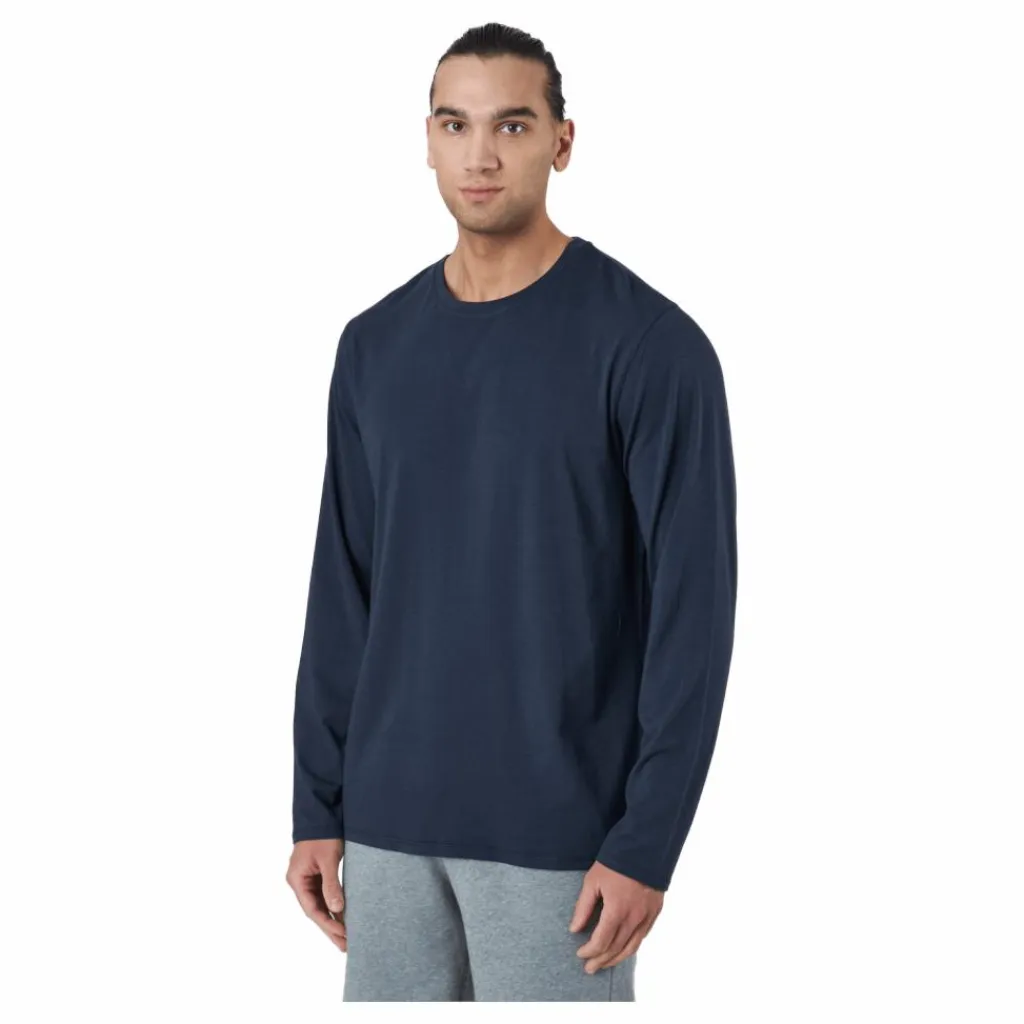 Resteröds Long Sleeve Tee Bamboo Navy Blå Online