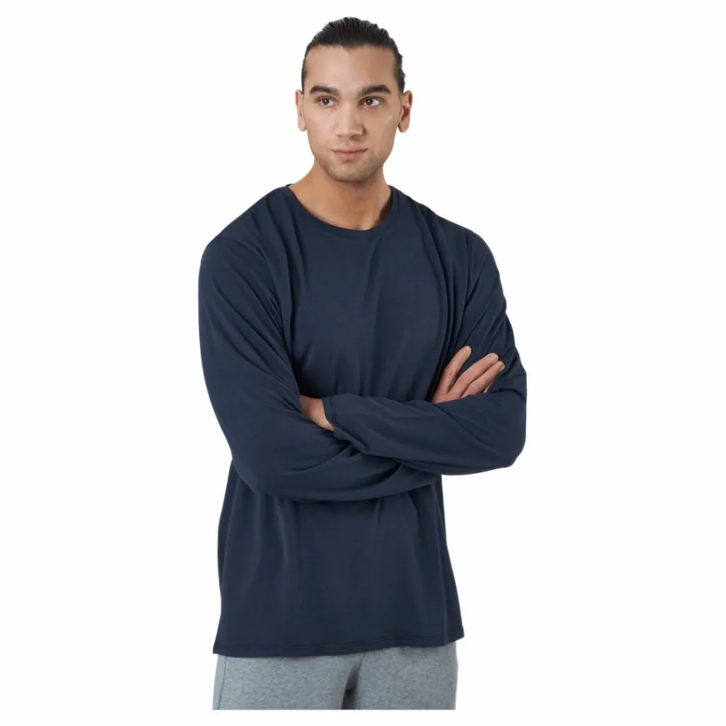 Resteröds Long Sleeve Tee Bamboo Navy Blå Online