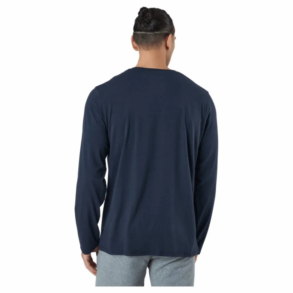 Resteröds Long Sleeve Tee Bamboo Navy Blå Online