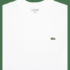 Lacoste Long Sleeved Cotton T-shirt White New