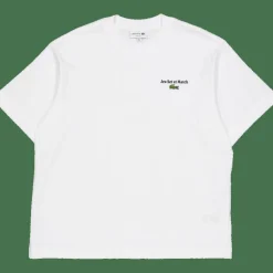 Lacoste Loose Fit Heavy Jersey Printed 001 White Discount