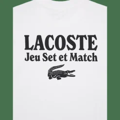 Lacoste Loose Fit Heavy Jersey Printed 001 White Discount