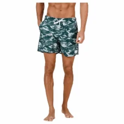 Louie Swim Trunks Patterned/Green*Wyte Clearance