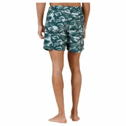 Louie Swim Trunks Patterned/Green*Wyte Clearance