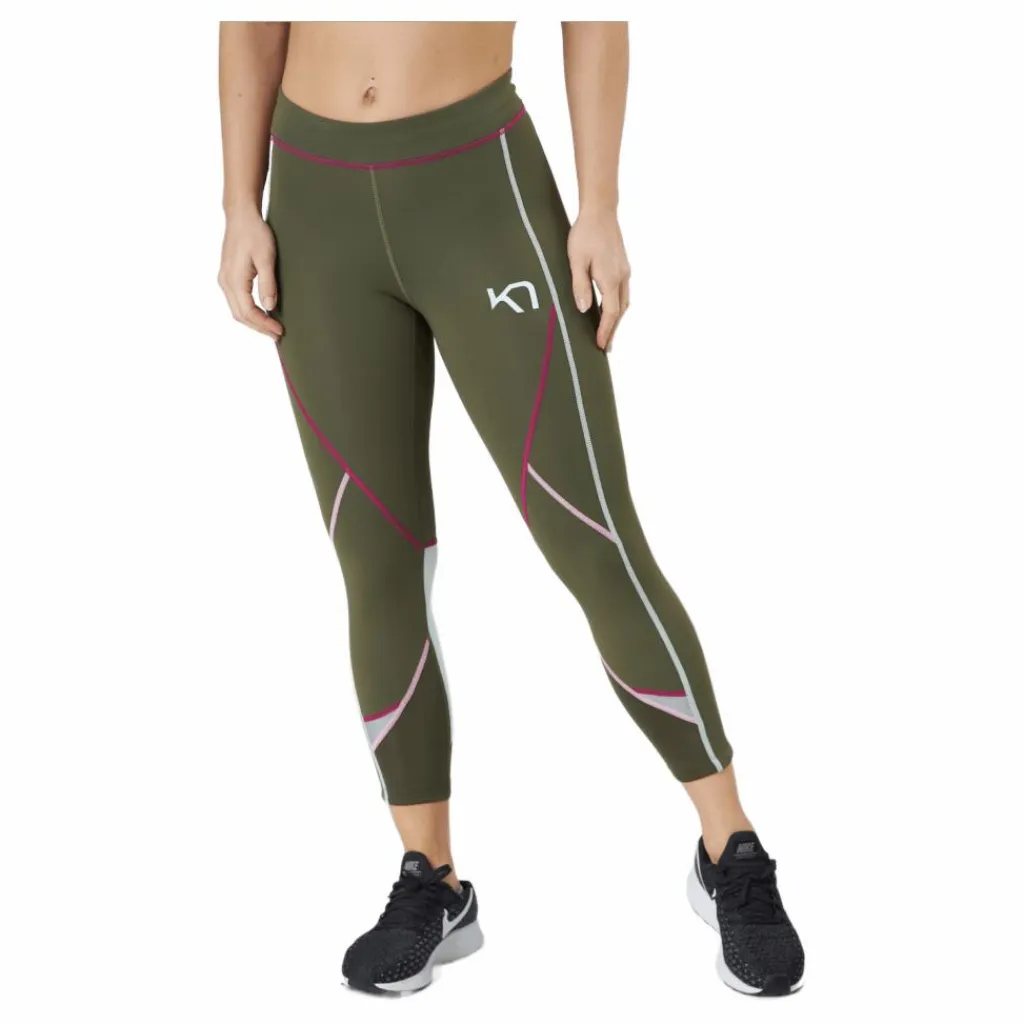 Kari Traa Louise 3/4 Tights Tweed Grön Best