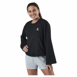 Calvin Klein L/S Crew Neck Black Svart Outlet