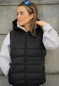 Lulu Hood Vest Black*BLACC Outlet