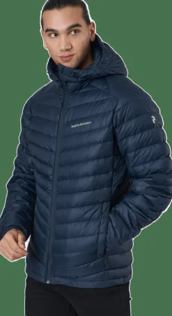 Peak Performance M Frost Down Hood Jacket Blue Shadow Blå Outlet