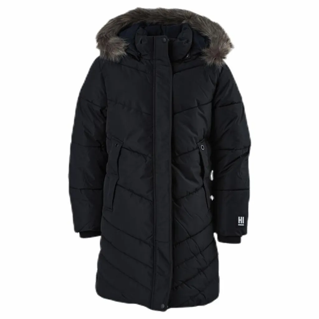 Name It Mabecca Long Puffer Jacket Black Svart
