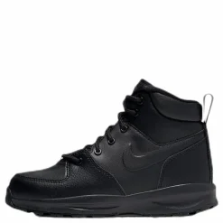 Nike Manoa Leather PS Little kids Black Svart Best