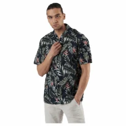 Jack & Jones Marty Organic Shirt Ss Blue Blå Discount