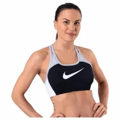 Nike Medium Pad Logo Bra Black/Grey Svart New
