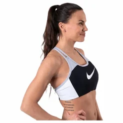Nike Medium Pad Logo Bra Black/Grey Svart New