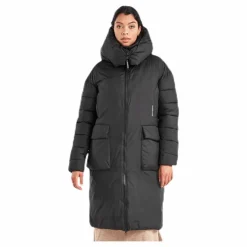 Didriksons Melina Puff Coat Black Svart Clearance