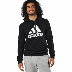 adidas Mens Badge Of Sport  French Terry Hoodie Black Svart Outlet