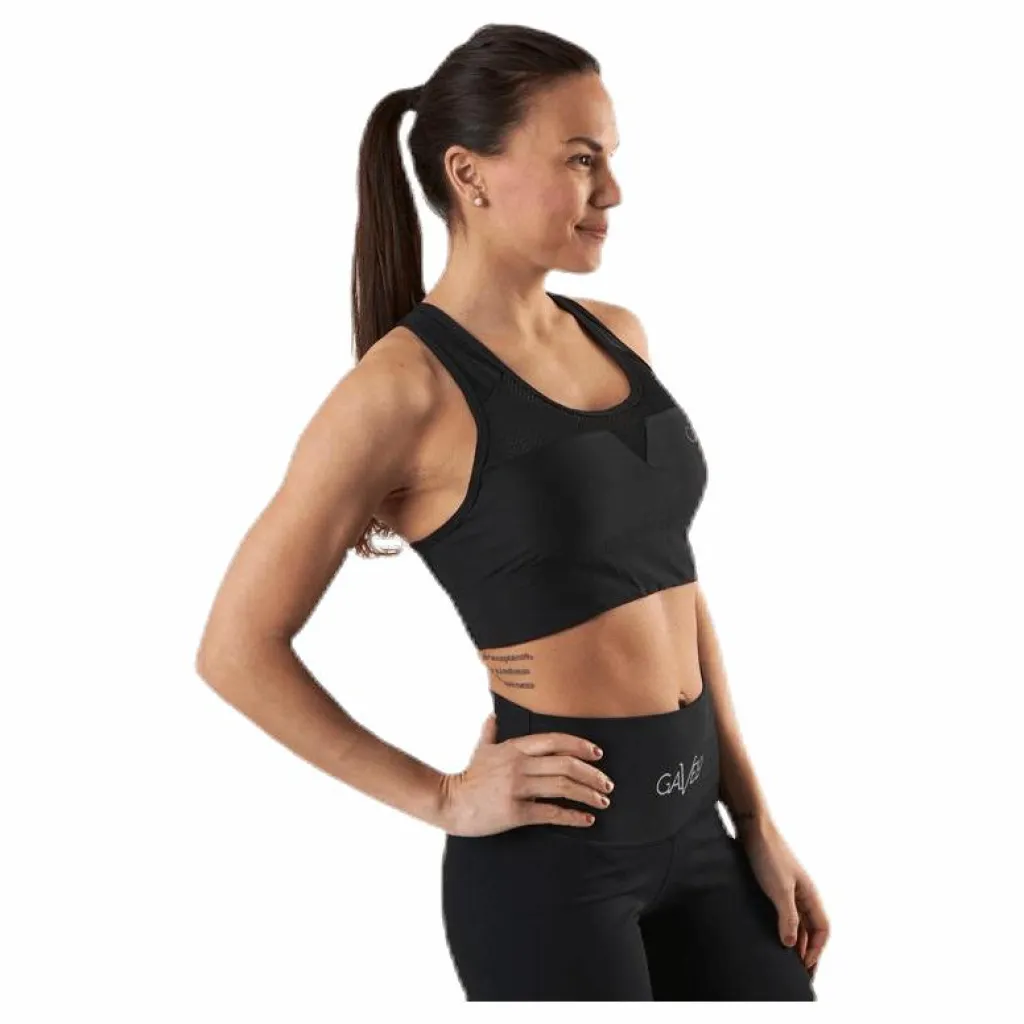 Mesh Black Swirl Sports Bra Black*Gavelo Sale