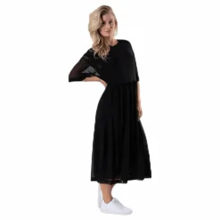 Svea Mesh Dress Black Svart Online