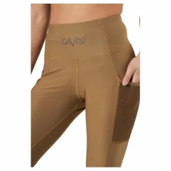 Gavelo Mesh Pocket Leggings Dark Brown Brun Sale