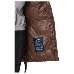 Svea Mid Length Beltet Coat Dark Bark Brun New