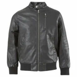Mike Faux Leather Jacket Black*Name It Clearance