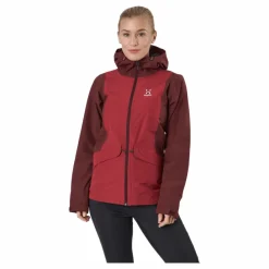Mila Rain Jacket Maroon Red/brick Red*Haglöfs Outlet
