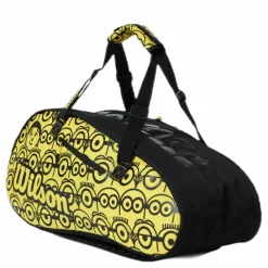 Minions Tour 12Pk Racket Bag Black/Yellow*Wilson New