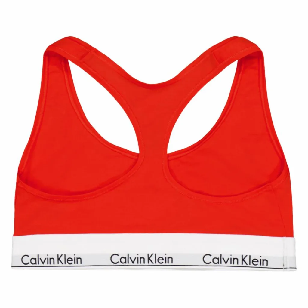 Calvin Klein Modern Cotton Unlined Bralette Orange Röd Outlet