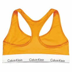 Calvin Klein Modern Cotton Unlined Bralette Orange Gul New