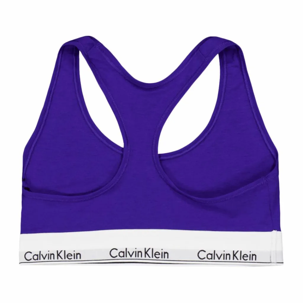 Calvin Klein Modern Cotton Unlined Bralette Blue Blå Discount