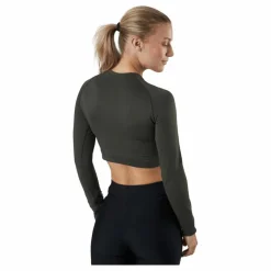 Molly Seamless Ls Crop Top Green*Norfolk Best