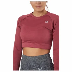 Molly Seamless LS Crop Top Pink*Norfolk Online