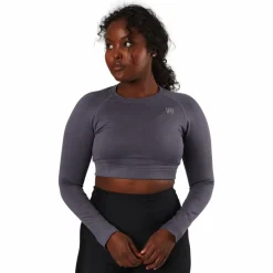 Norfolk Molly Seamless Ls Crop Top Blue Lila Sale
