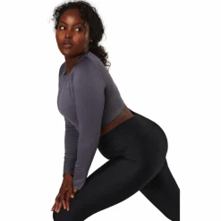 Norfolk Molly Seamless Ls Crop Top Blue Lila Sale