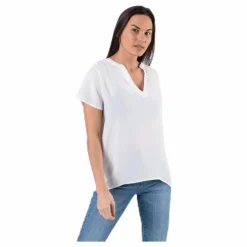 Only Molly Ss V-Neck White Vit Discount