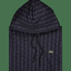 Monogram Fleece Hoodie Graphite Sombre/black*Lacoste New