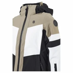 8848 Altitude Montrose Jr Jacket Fallen Rock Beige, Vit och Svart Clearance