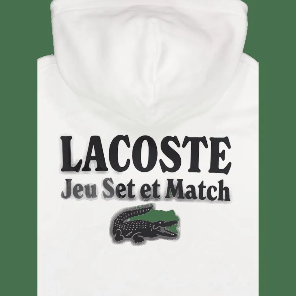 Multi Print Fleece Hoodie Flour*Lacoste New