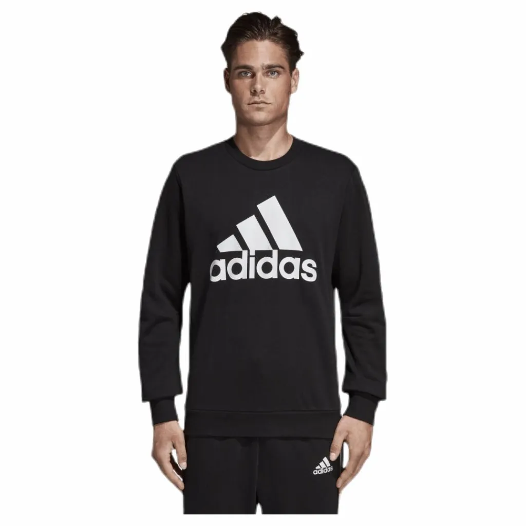 adidas Must Have Fitted Crew White/Black Svart Hot