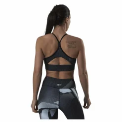 Reebok Myt Aop Tri-Back Bra Black Svart Clearance