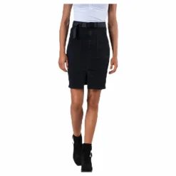 Pieces Nala Mw Pencil Buckle Skirt Black Svart Sale