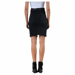 Pieces Nala Mw Pencil Buckle Skirt Black Svart Sale