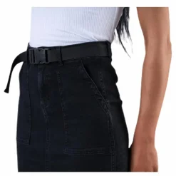 Pieces Nala Mw Pencil Buckle Skirt Black Svart Sale